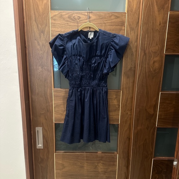Elegant Navy Blue Misa Mini Dress